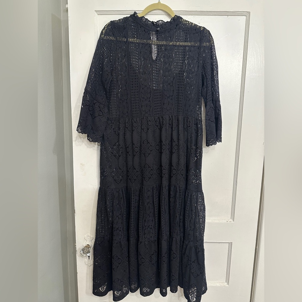 Vero Moda Blue Sundress with Bell Sleeves for Wedding Guest